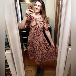 Fancy Tiered Dress In Sunrise - Size Small